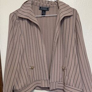 NYC Women's Beige Striped Blazer